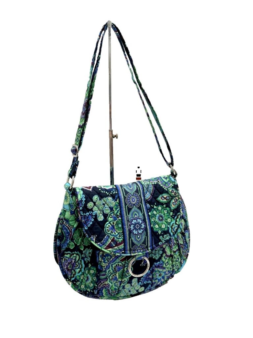 Vera Bradley Saddle Crescent Paisley Crossbody Blue Rhapsody Retired Handbag